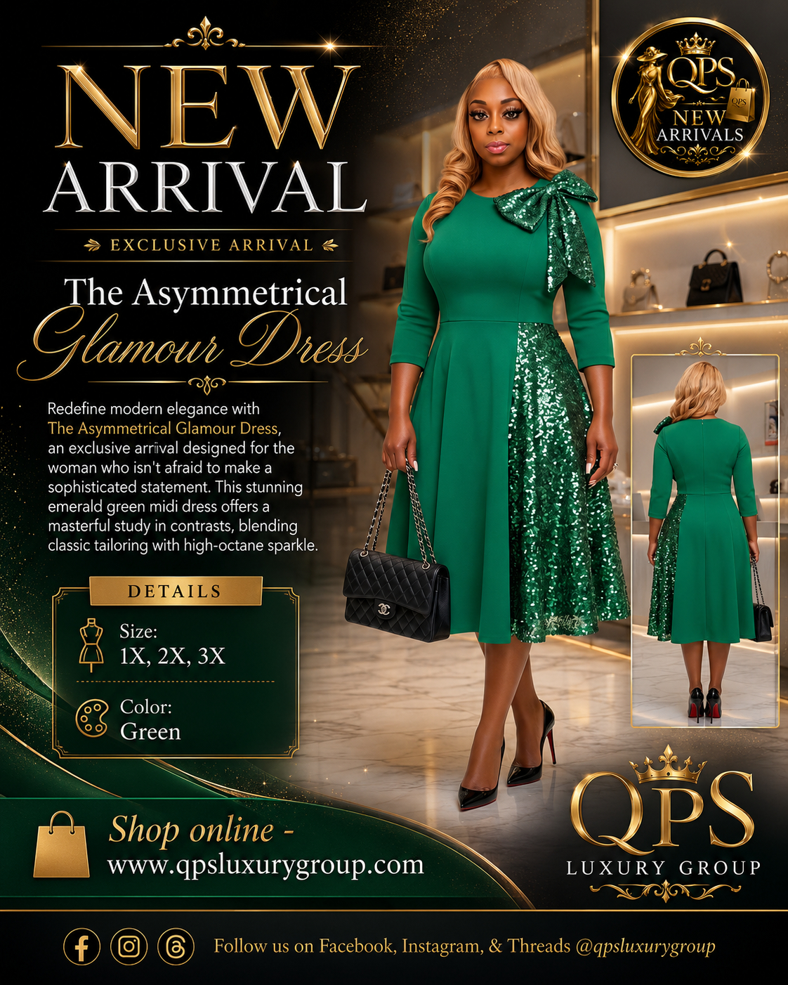 The Asymmetrical Glamour Dress