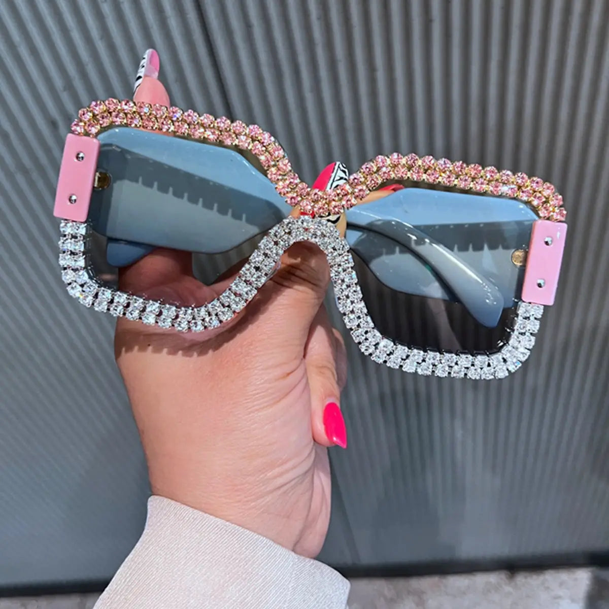 Fashionable Square Sunglasses For Women with Diamante Accent