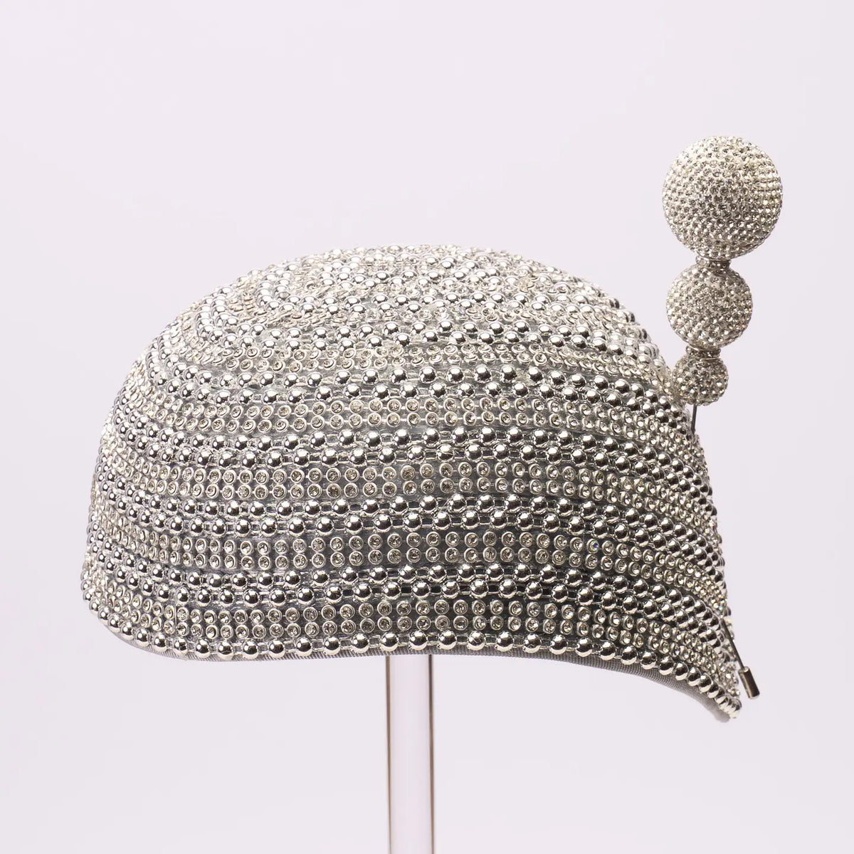 Rhinestone Pointed-Base Evening Hat