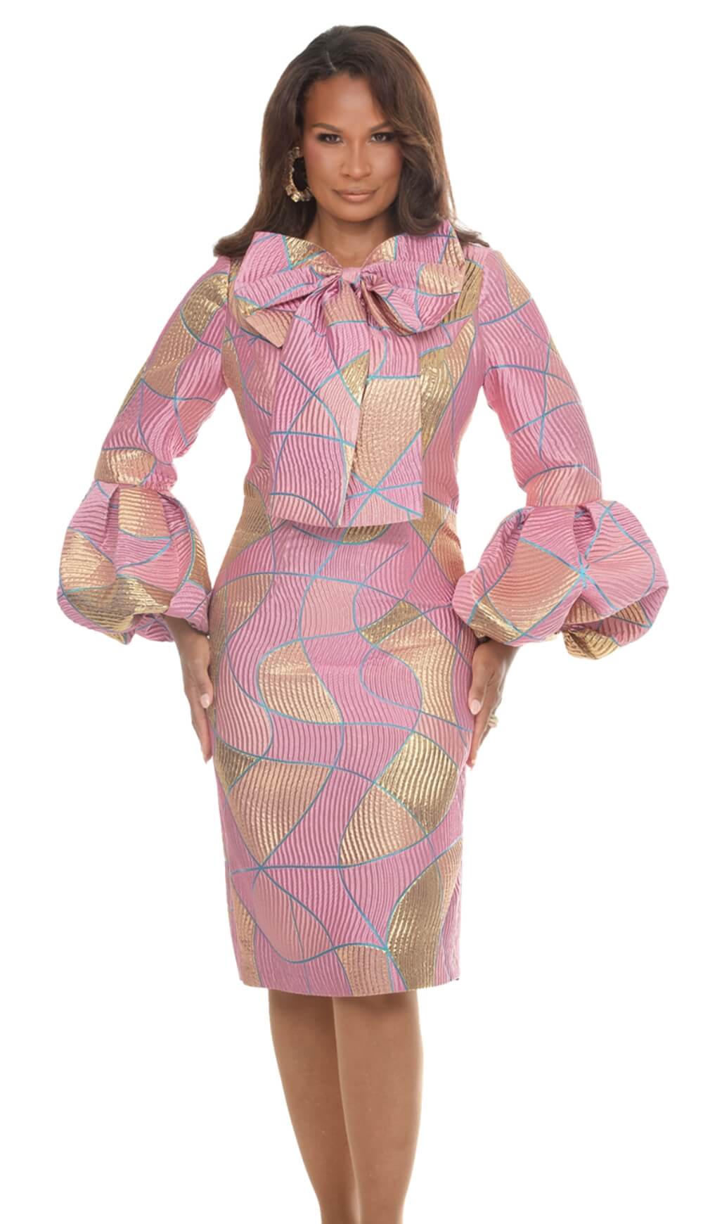Lisa Rene 3399 | Novelty Brocade Dress