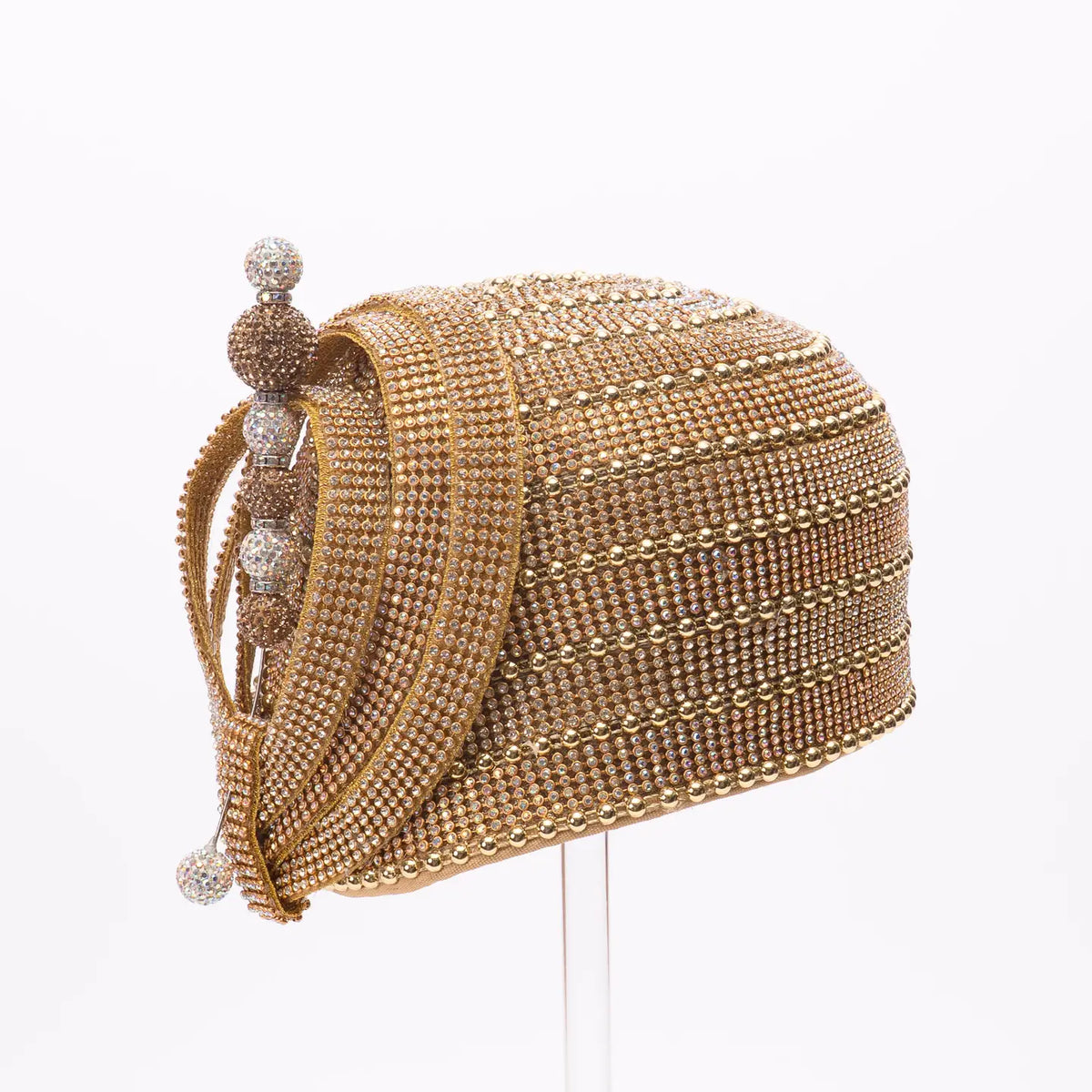 Luxury Rhinestone Embellished Pillbox Fascinator | AJ920Y