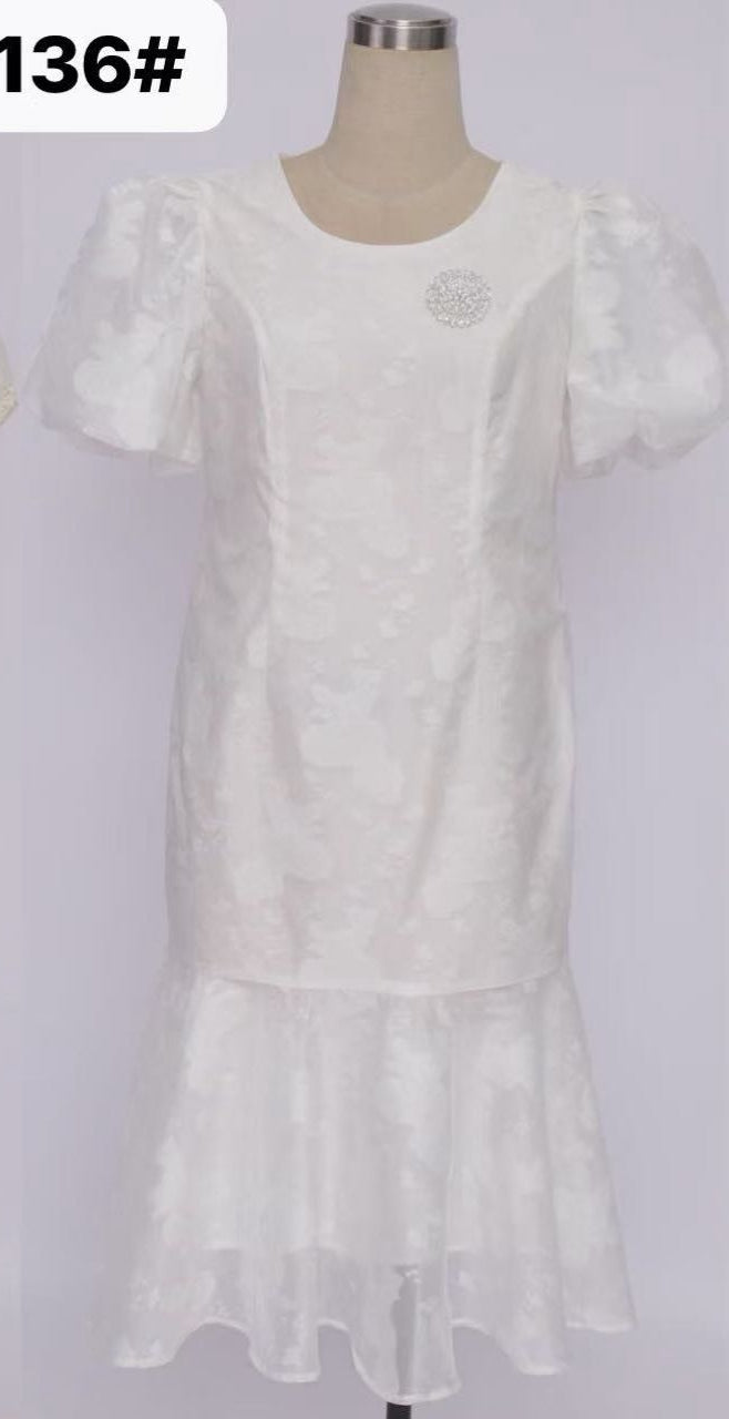 The Signature Metallic Bloom Dress