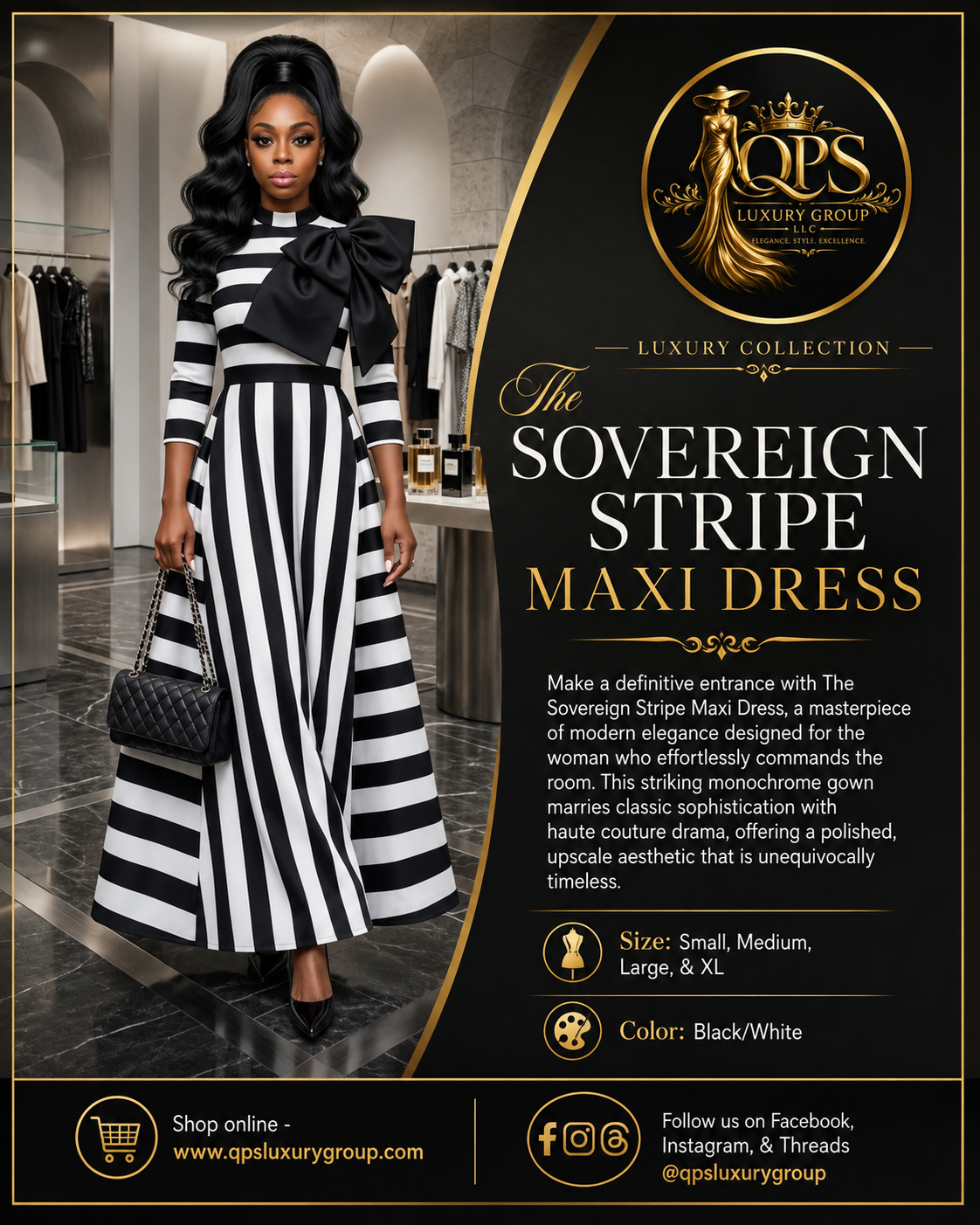 The Sovereign Stripe Maxi Dress