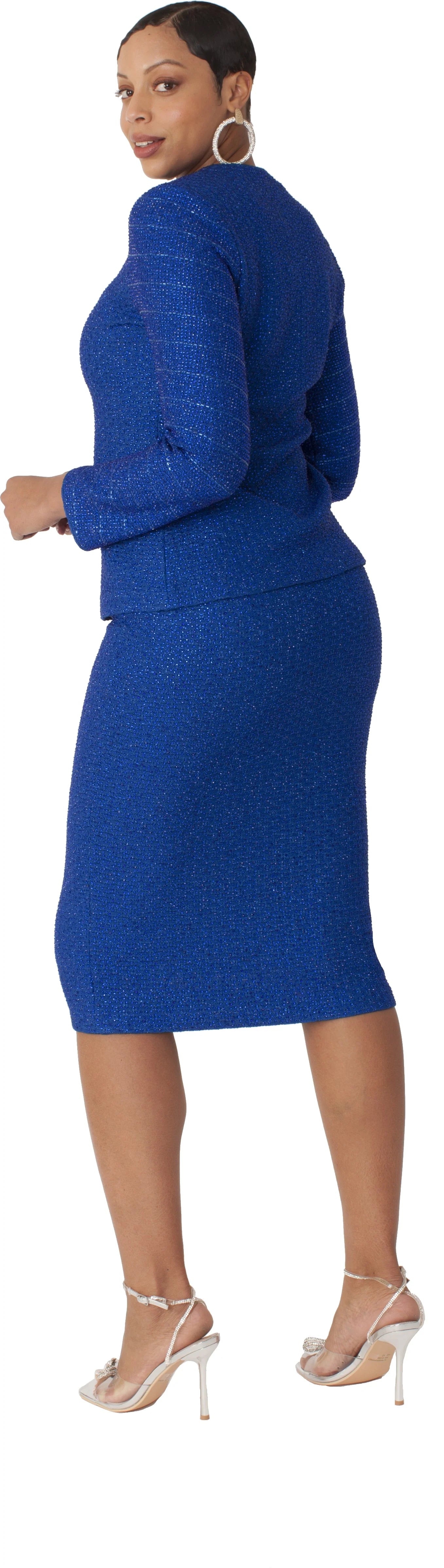Royal Shimmer knit suit