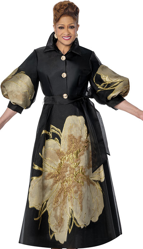 Dorinda Clark Cole Style 310321 – Black & Gold Statement Dress