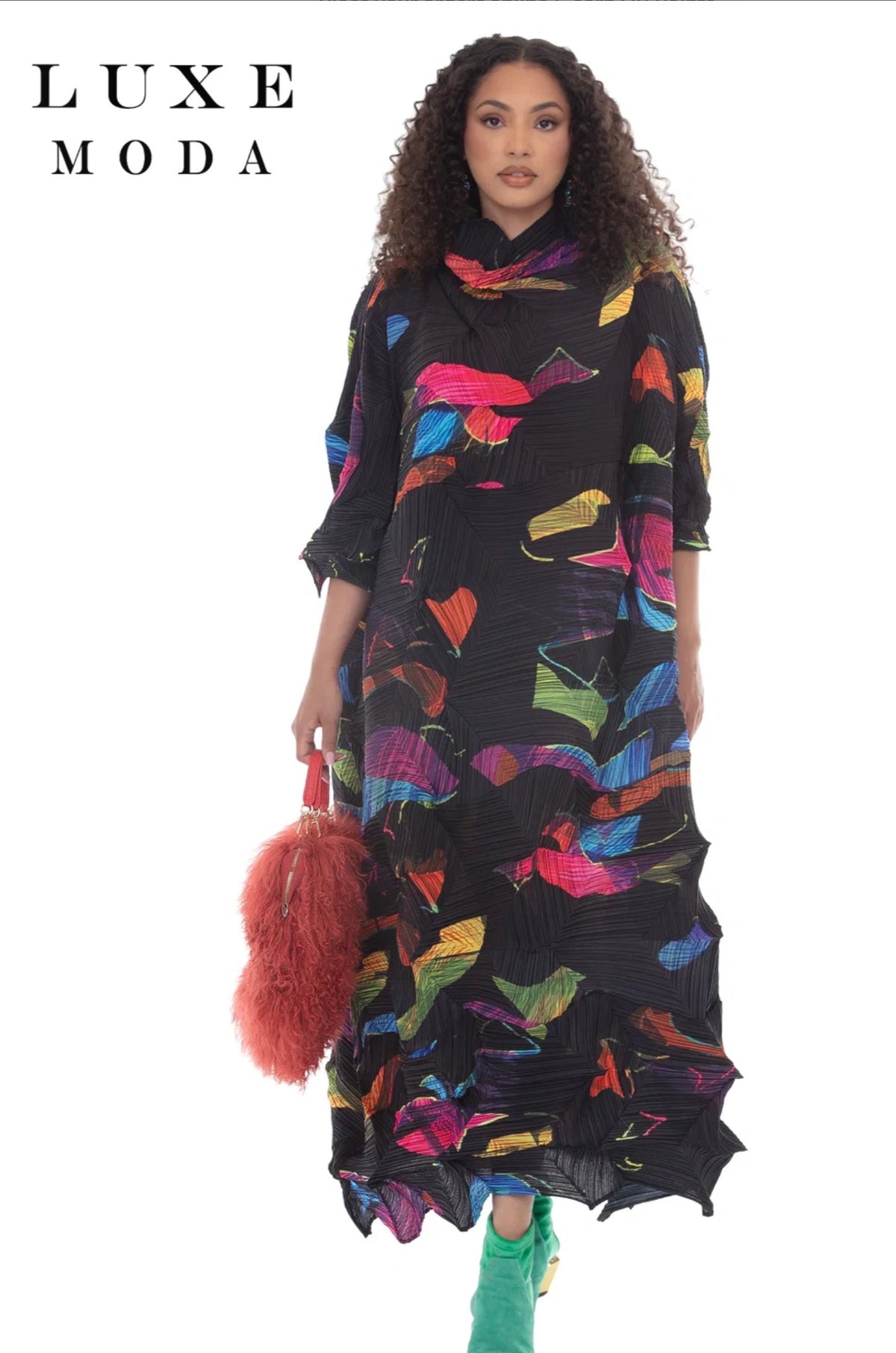 Pleated Maxi Dress