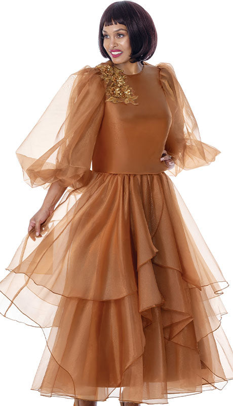 Stellar Looks Tiered Organza Statement dress(SL601272)