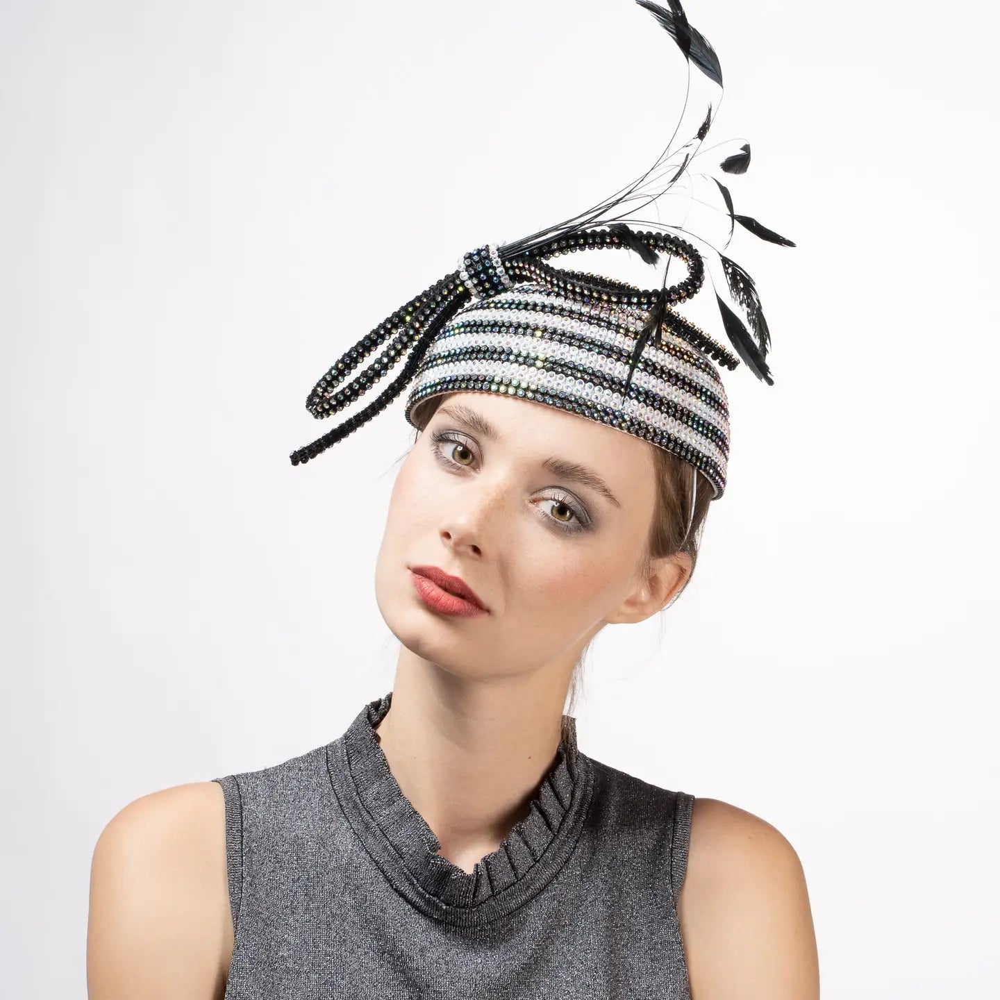 The Deco Brilliance Rhinestone Fascinator