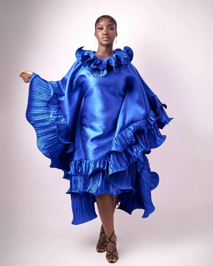 The Kai Sapphire Cascade Dress