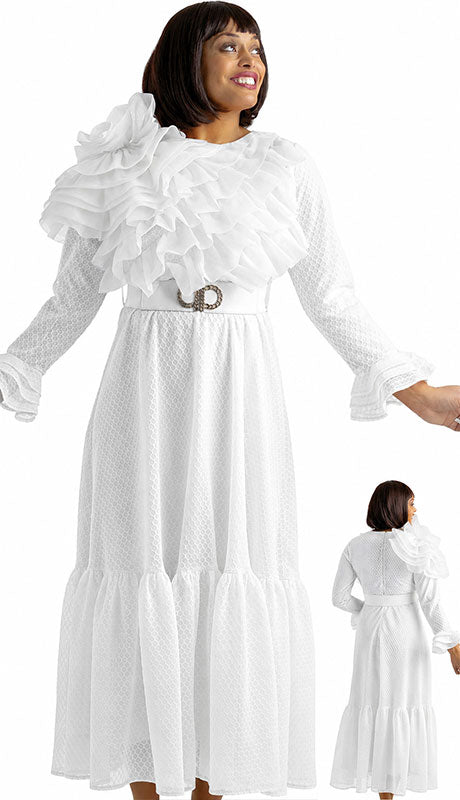 The Majestic Bloom Ruffled Statement Dress