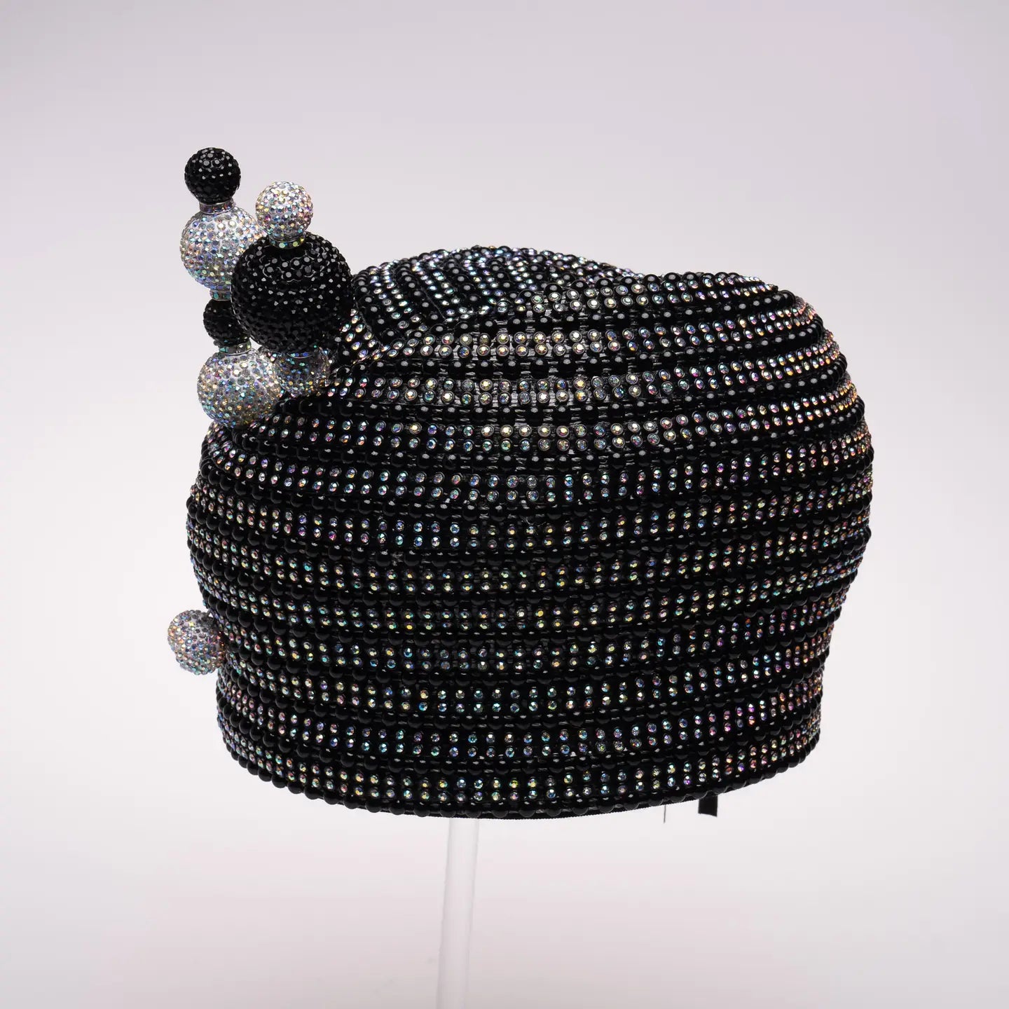 Rhinestone Bubble Hat w/ Hat Pin