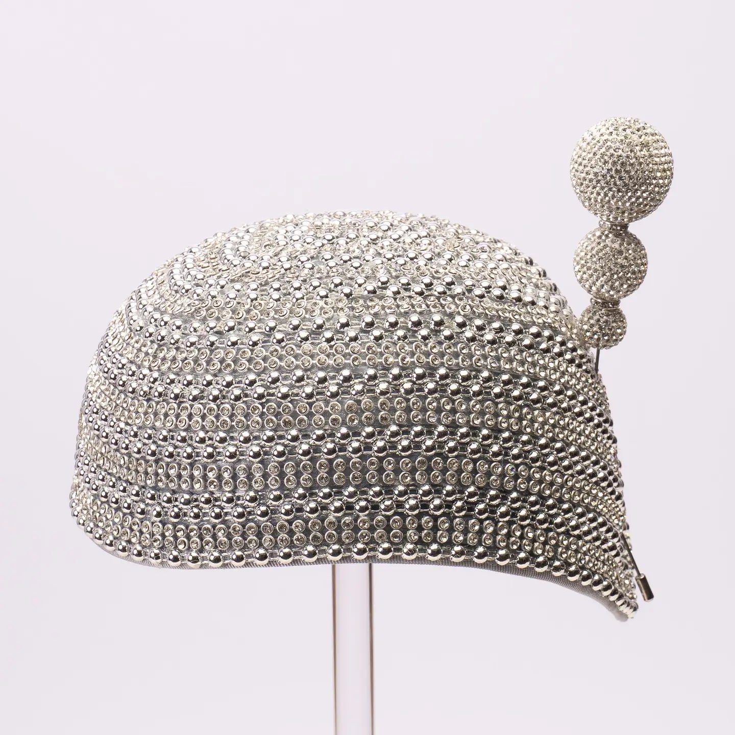 Rhinestone Pointed-Base Evening Hat