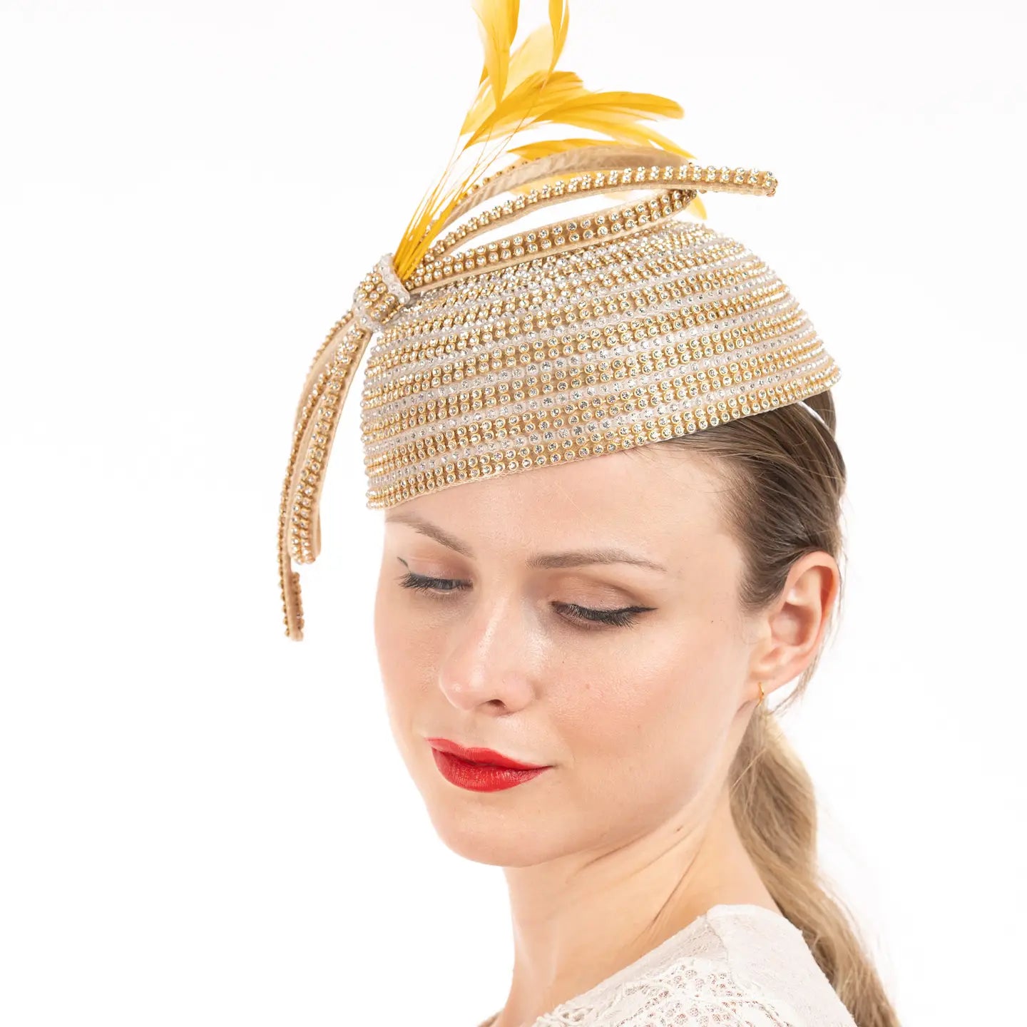The Deco Brilliance Rhinestone Fascinator