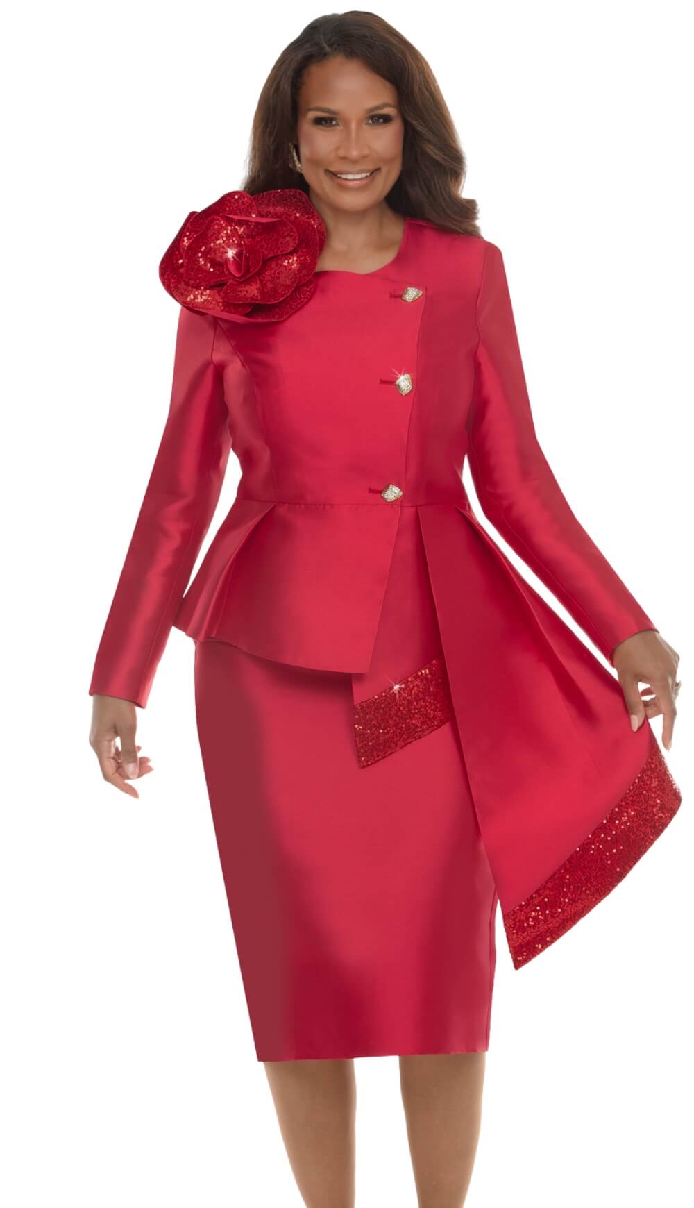 Lisa Rene 66972 | Virtual Silk 2-Piece Skirt Suit