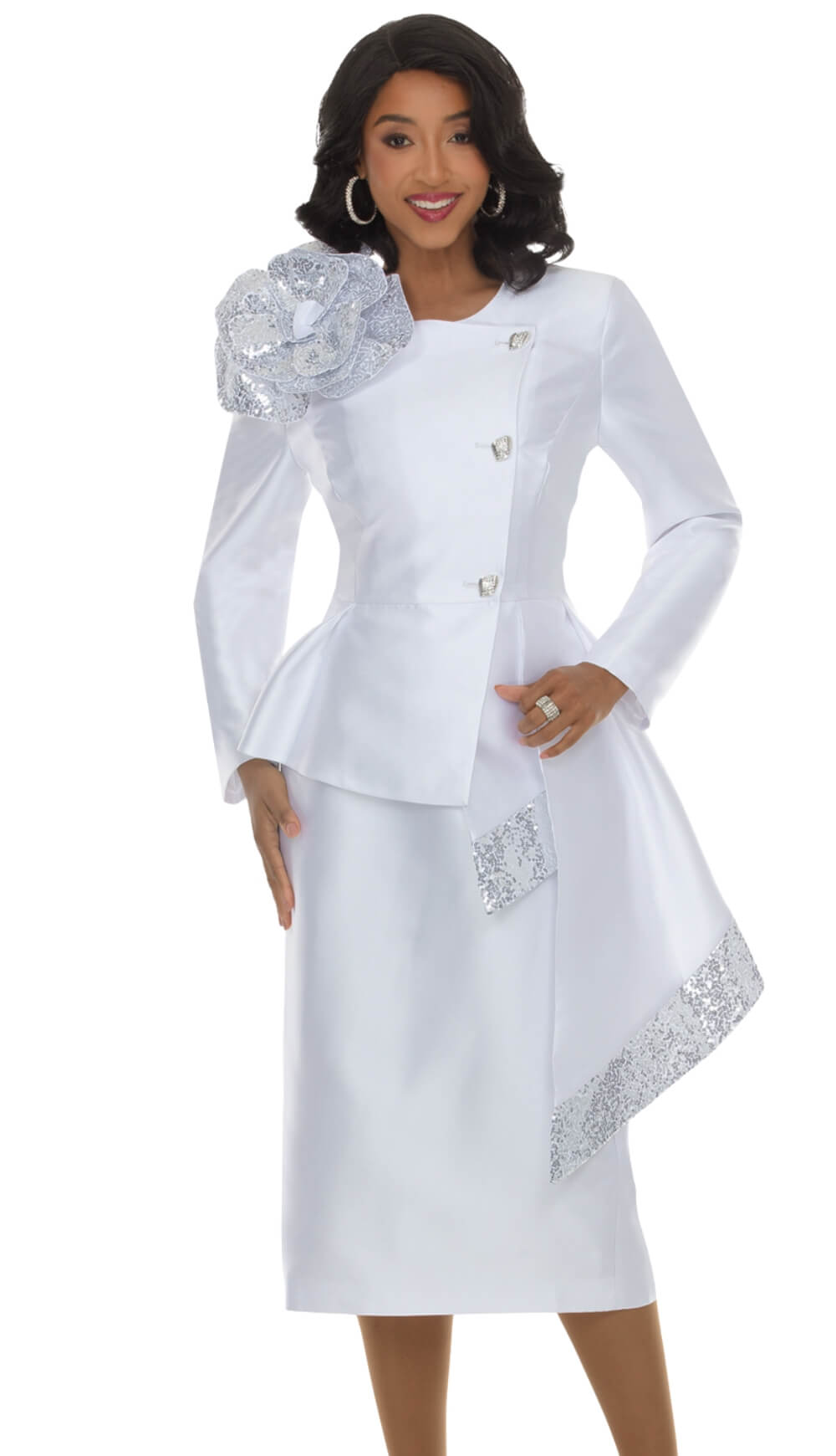 Lisa Rene 66972 | Virtual Silk 2-Piece Skirt Suit
