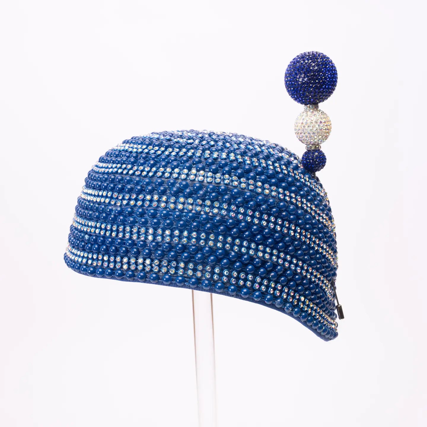 Rhinestone Pointed-Base Evening Hat
