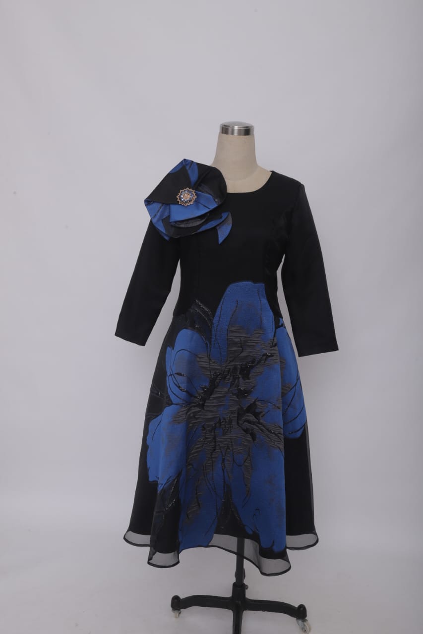 The Royal Bloom Appliqué Dress