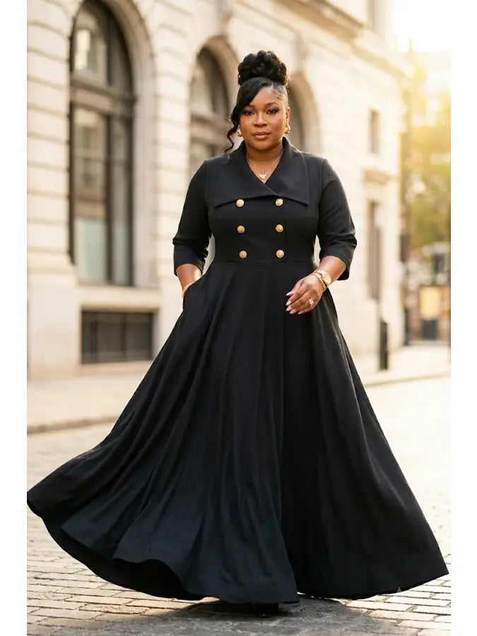 The Imperial Double-Breasted Coat Dress