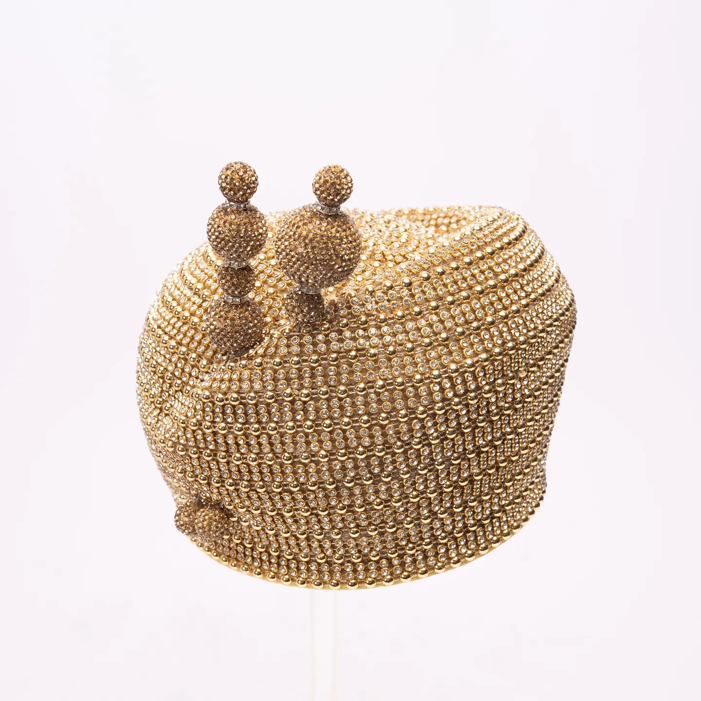 Rhinestone Bubble Hat w/ Hat Pin