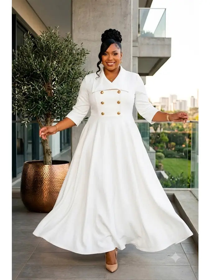 The Imperial Double-Breasted Coat Dress