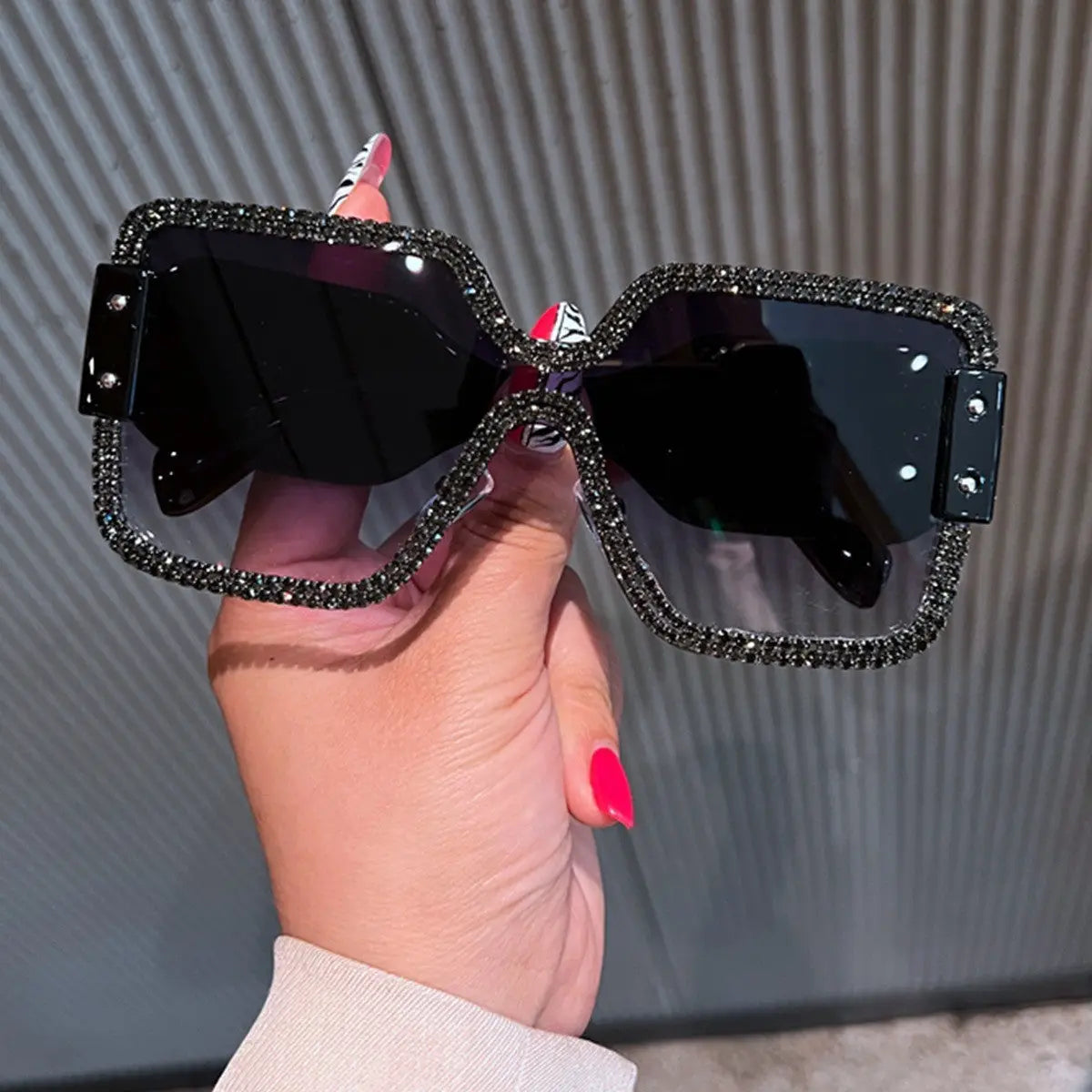Fashionable Square Sunglasses For Women with Diamante Accent