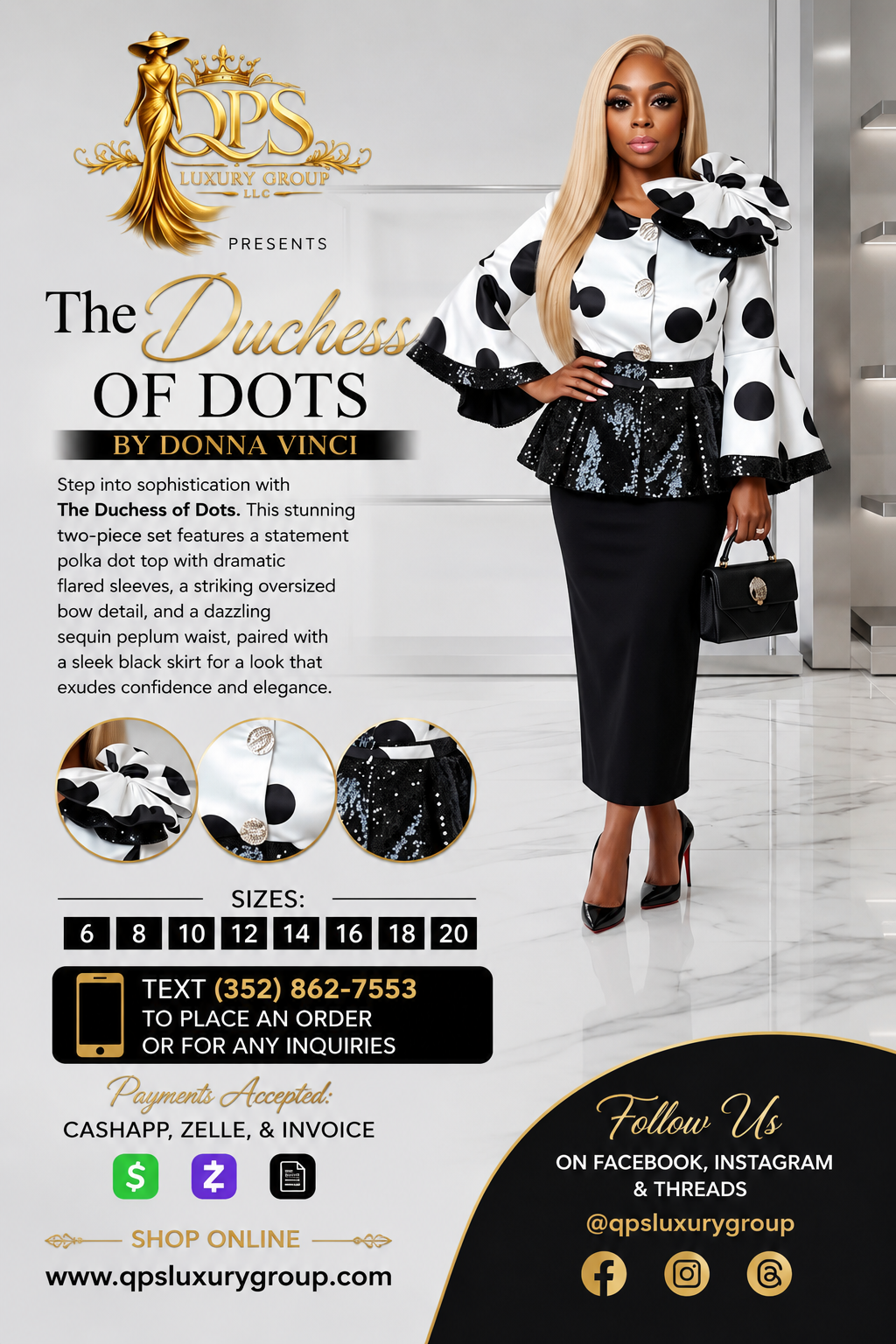 The Duchess of dots suit