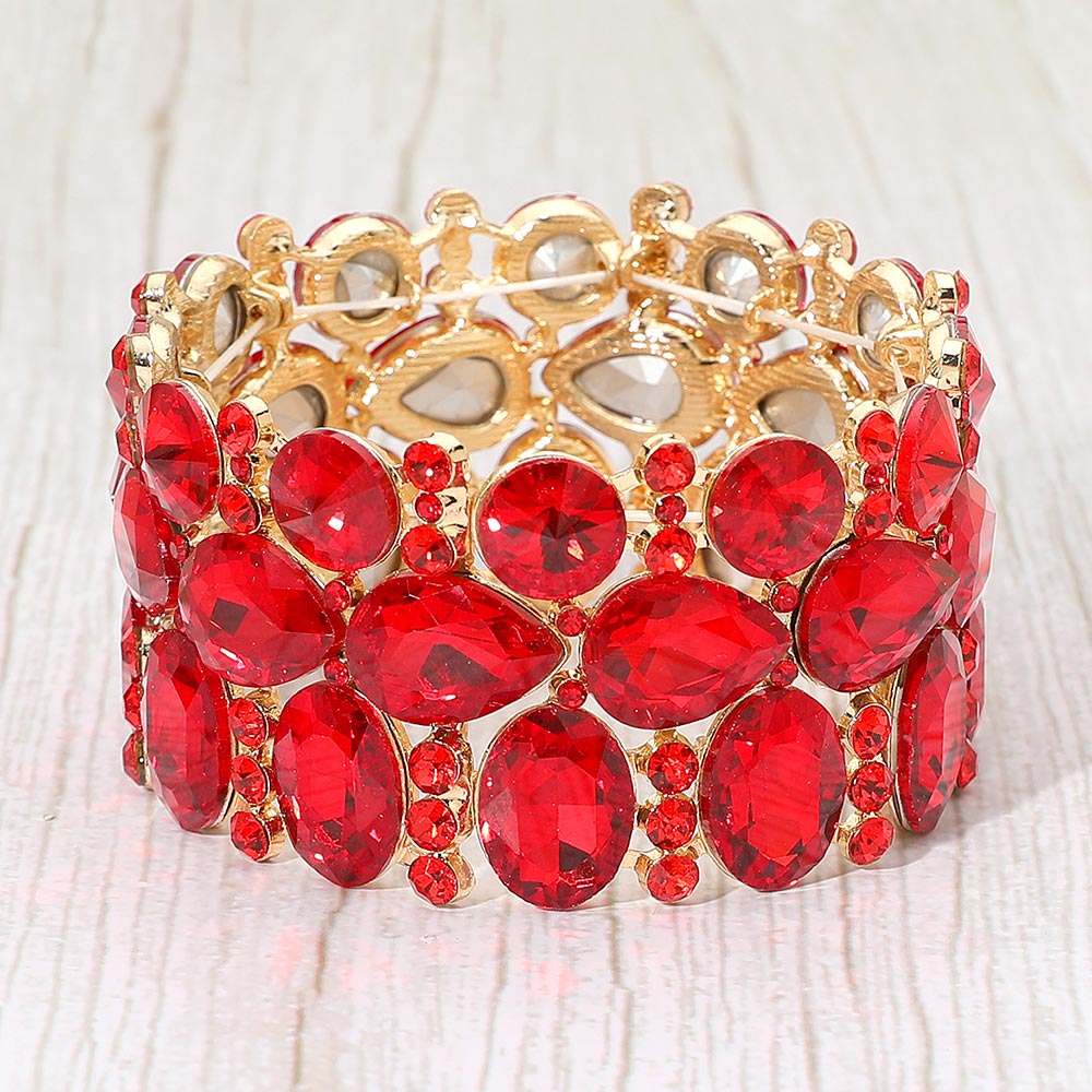 Aurora Crystal Statement Stretch Bracelet