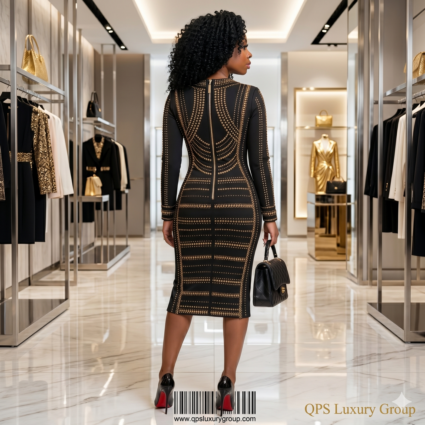 The Dynasty Studded Sheath dress