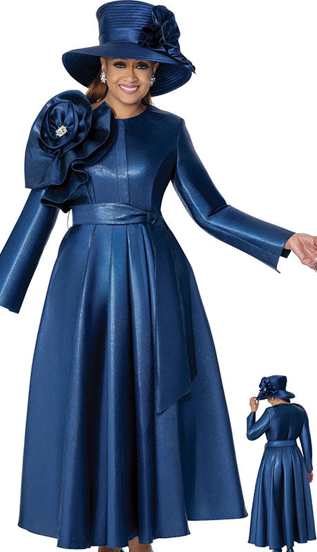 Dorinda Clark Cole 310331-Navy Church Dress
