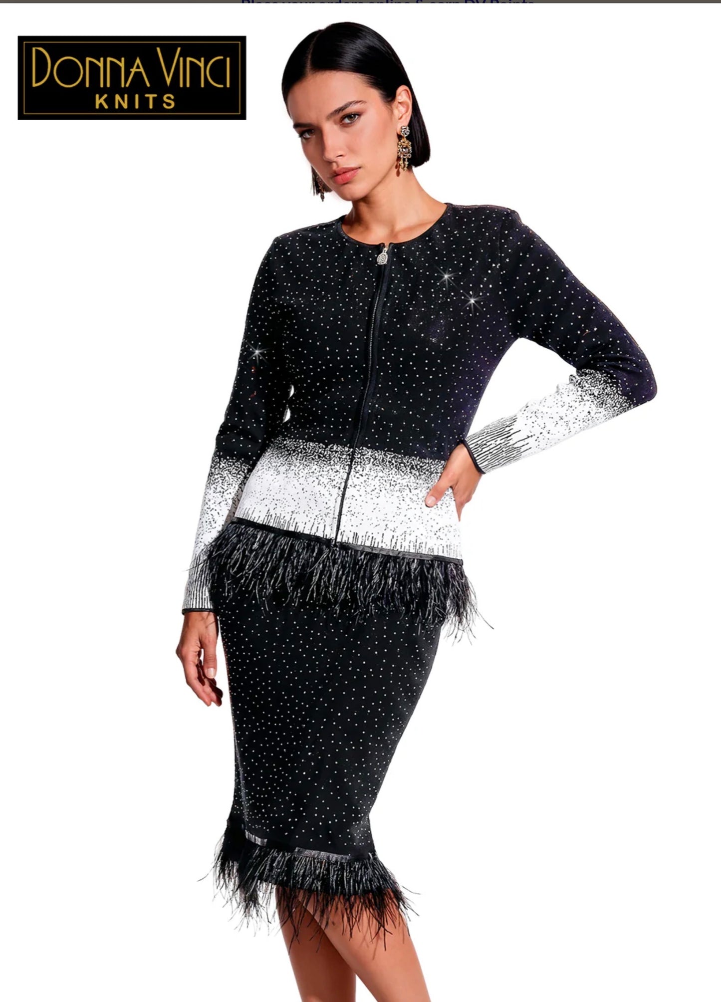 DonnaVinci Knit 13486: Embellished Elegance