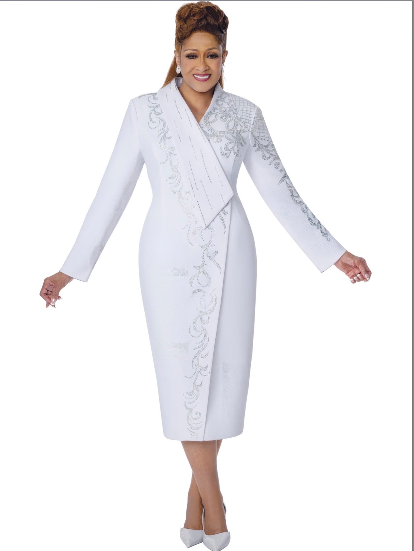 The DCC Regal Embellished White Dress