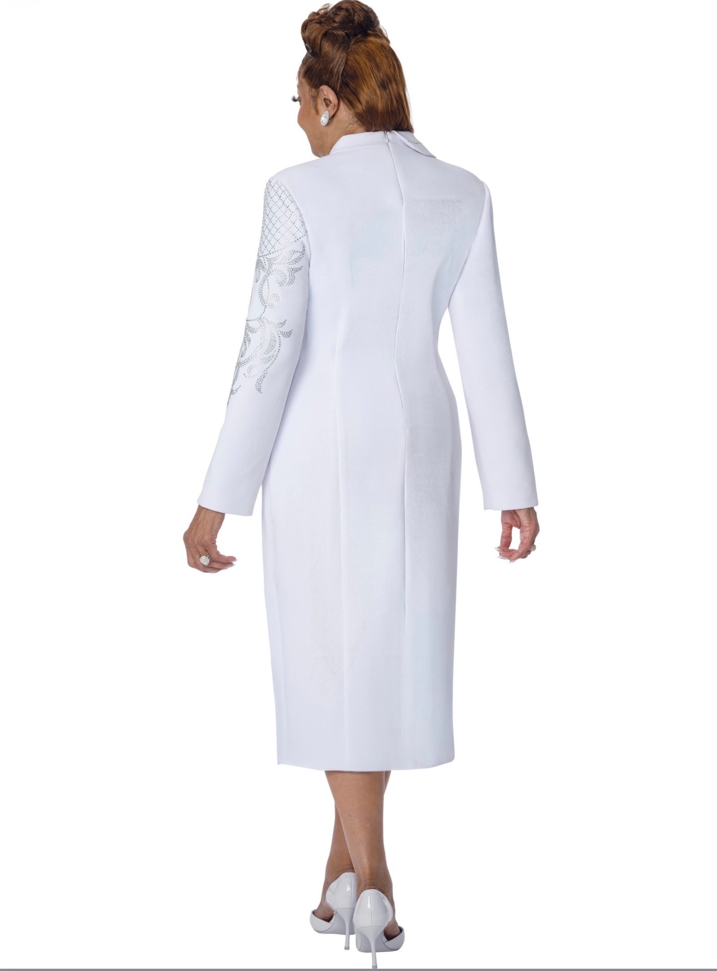 The DCC Regal Embellished White Dress