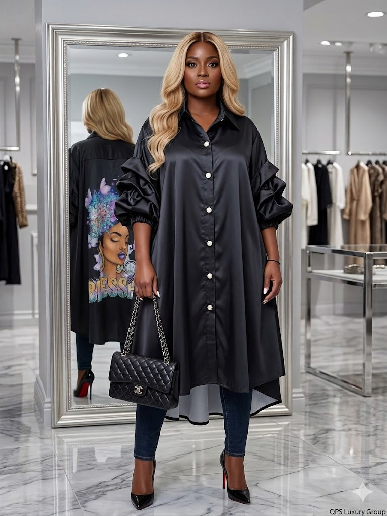 The "Blessed" Statement Shirt Dress