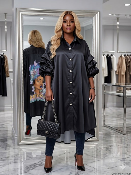 The "Blessed" Statement Shirt Dress