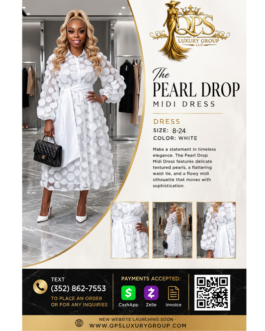 The Pearl drop midi dress