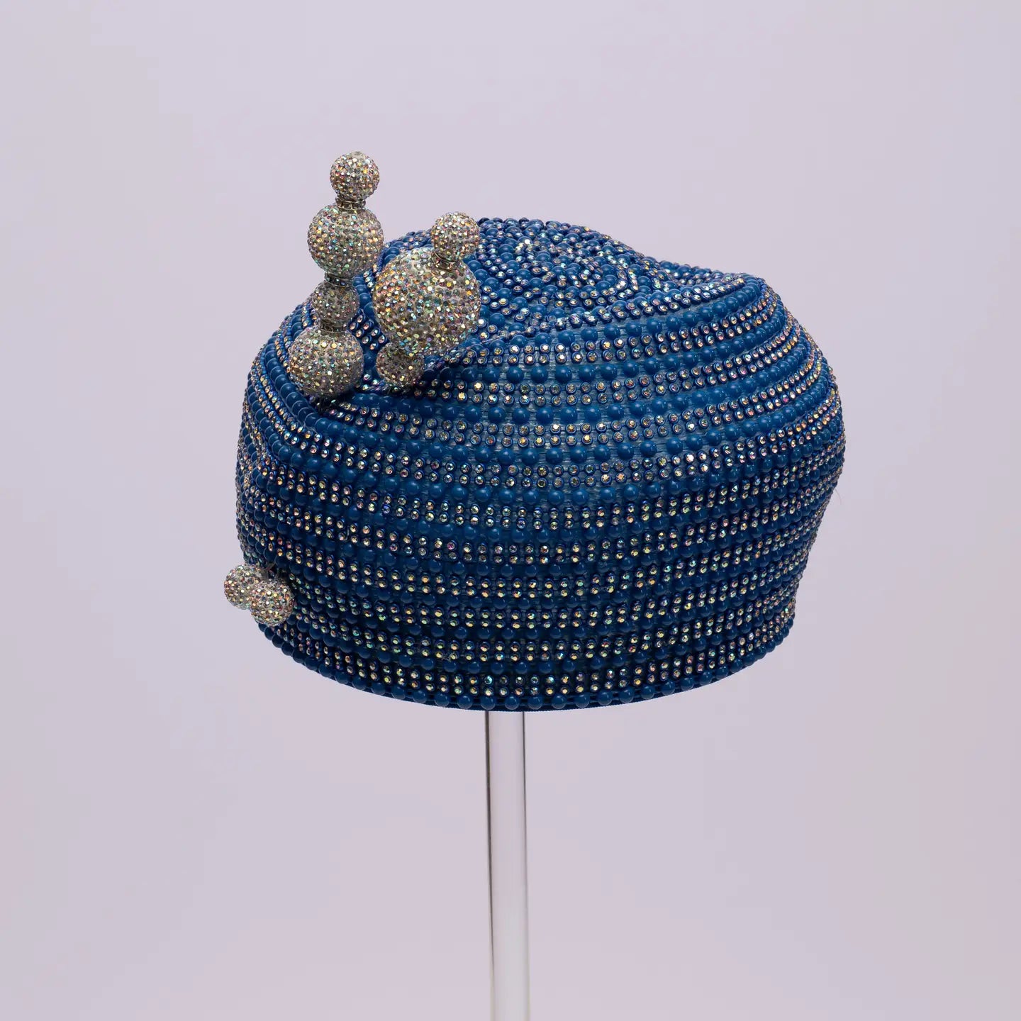 Rhinestone Bubble Hat w/ Hat Pin
