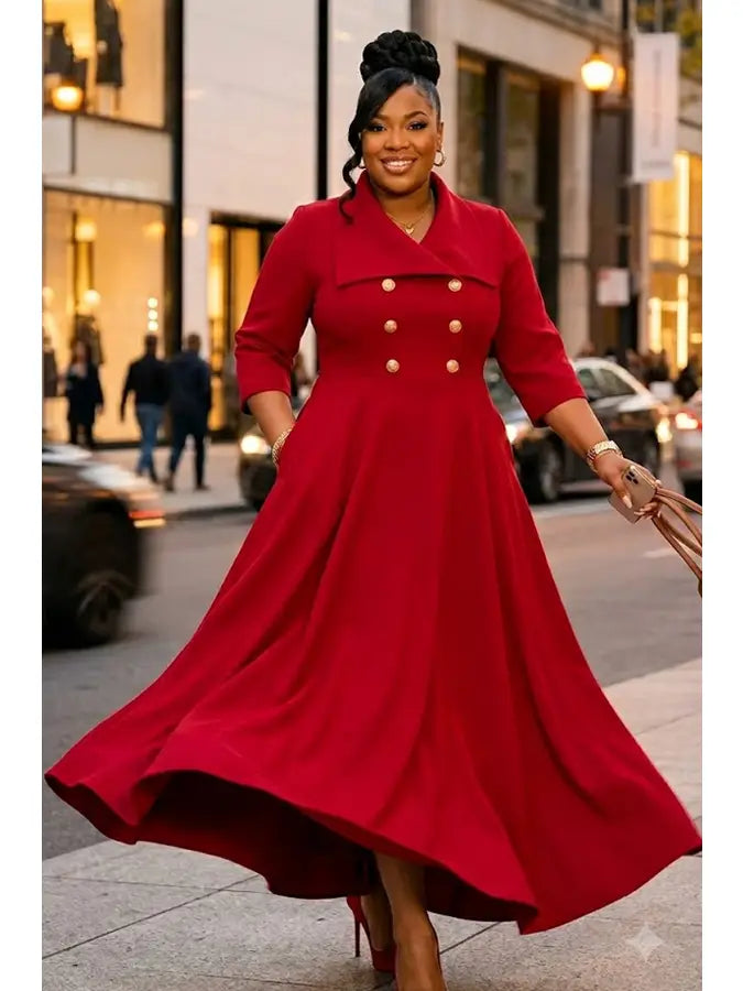 The Imperial Double-Breasted Coat Dress