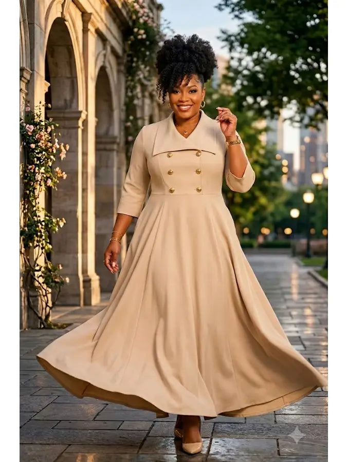 The Imperial Double-Breasted Coat Dress