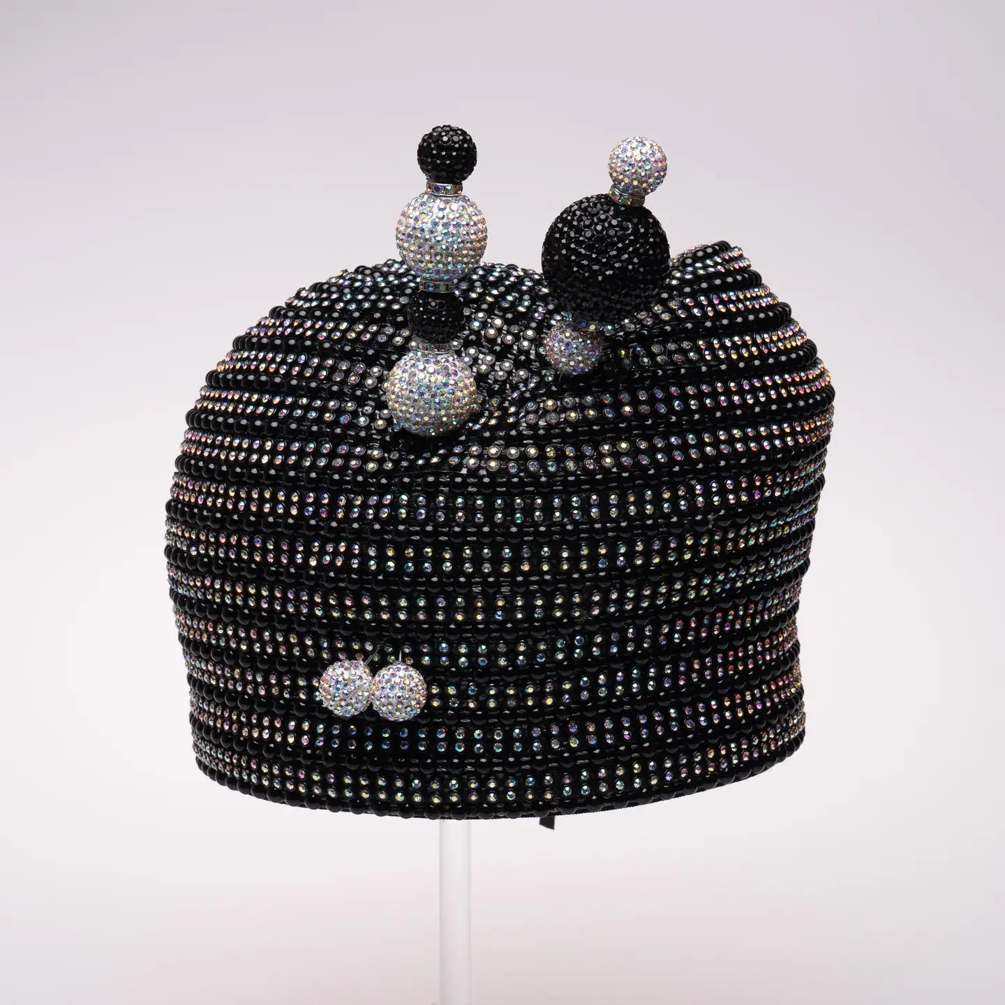 Rhinestone Bubble Hat w/ Hat Pin