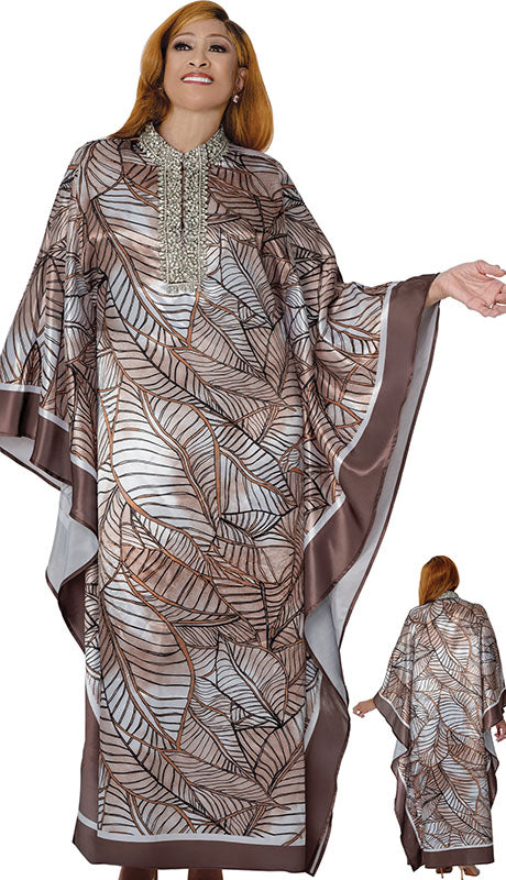 Dorinda Clark Cole 310081 – The Classic Brown & White Statement Dress