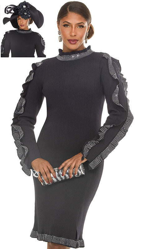 DonnaVinci 13469 — Exclusive Rhinestone Knit Dress